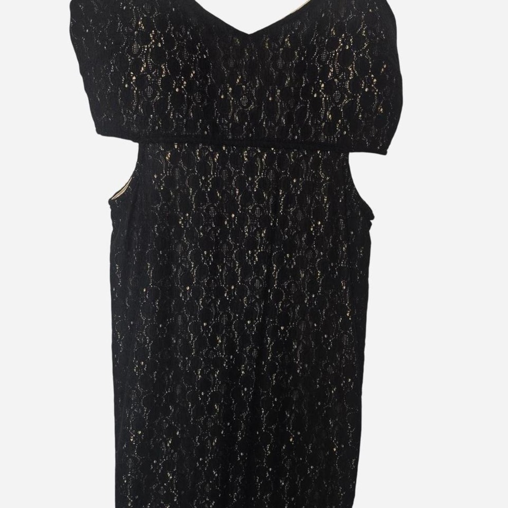 Bebe black lace dress with cutout detail size XL